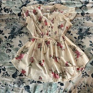 Times Two Maternity Flowy Floral Top- Sz L